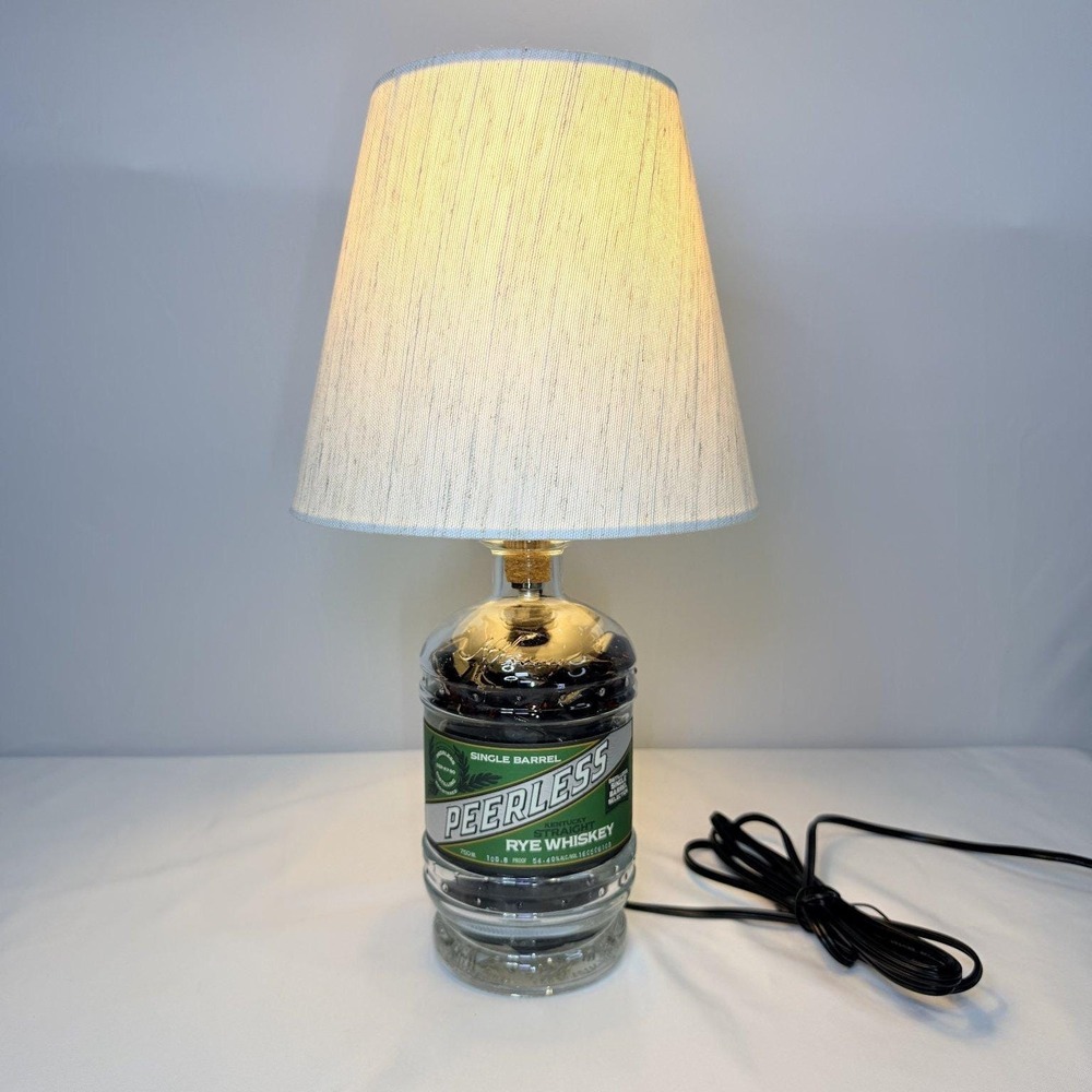 Peerless Rye Whiskey Bottle Lamp‎ Single Barrel Rye Peanut Brittle Fathers Day